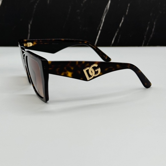 NEW DOLCE&GABBANA DG4438 502/13 WOMEN SUNGLASSES DG4438 50213 BROWN EYEWEAR - Picture 7 of 11